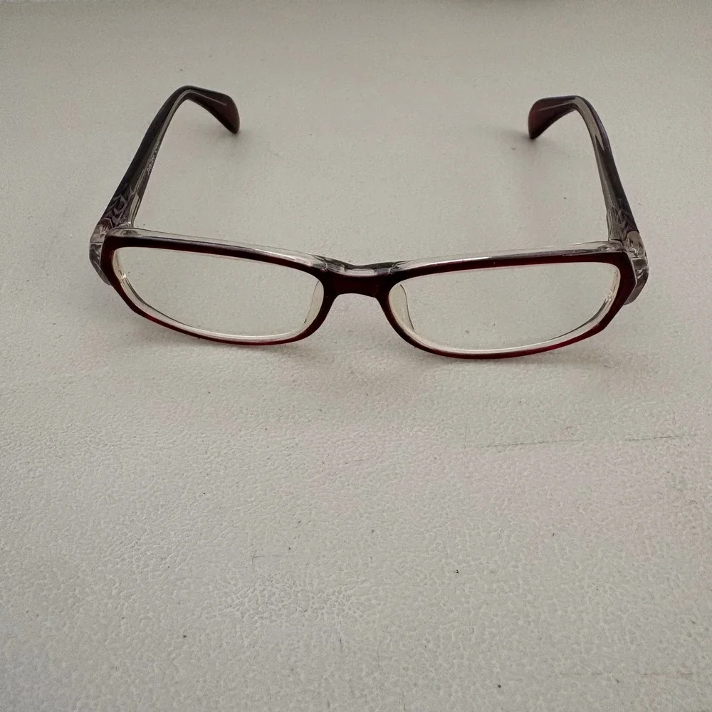 Jubilee 5777 Rectangular Eyeglass Frames Burgundy Filigree Detail 52-16-135